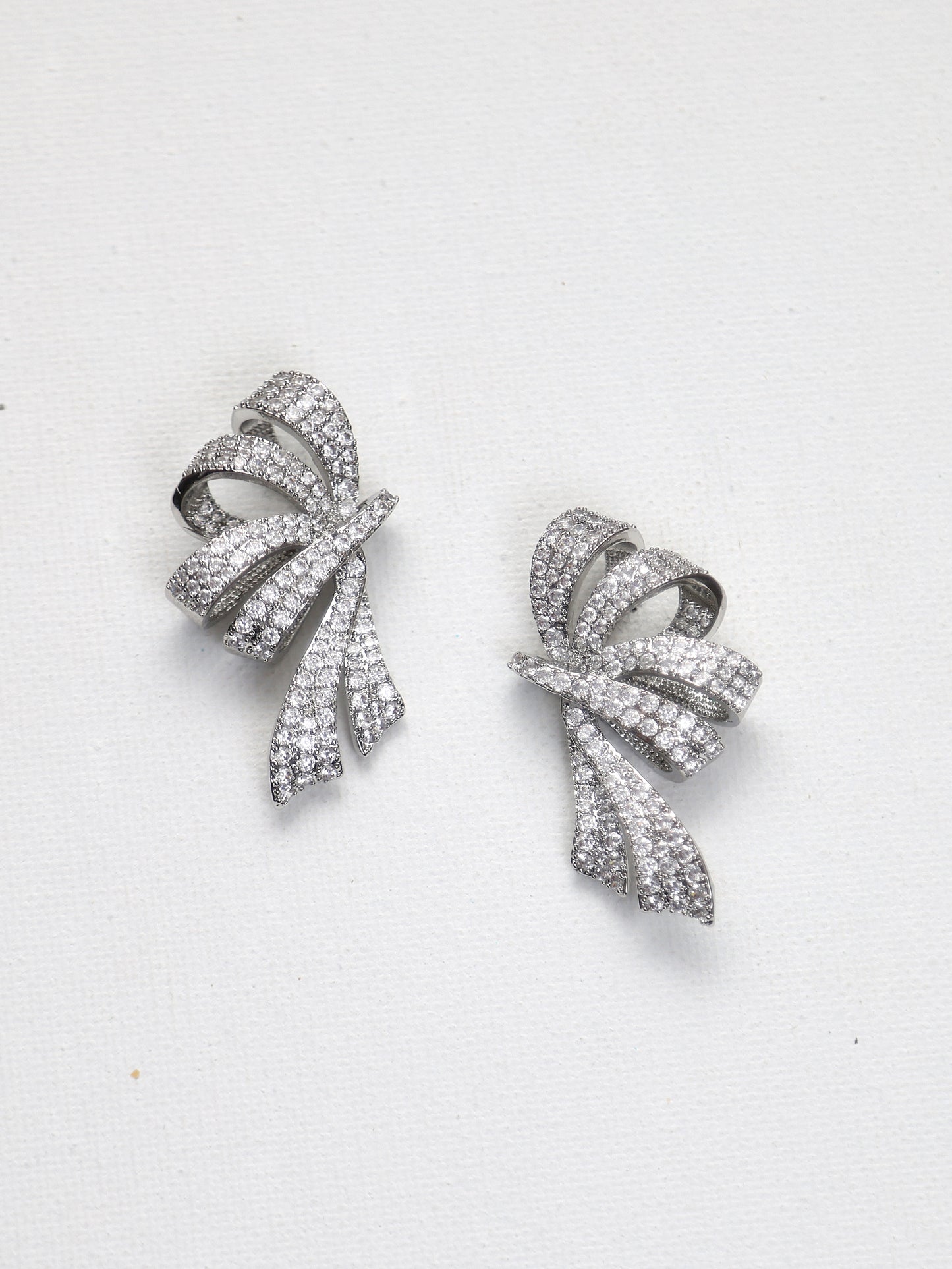 The COLETTE Bow Stud Cz Earrings