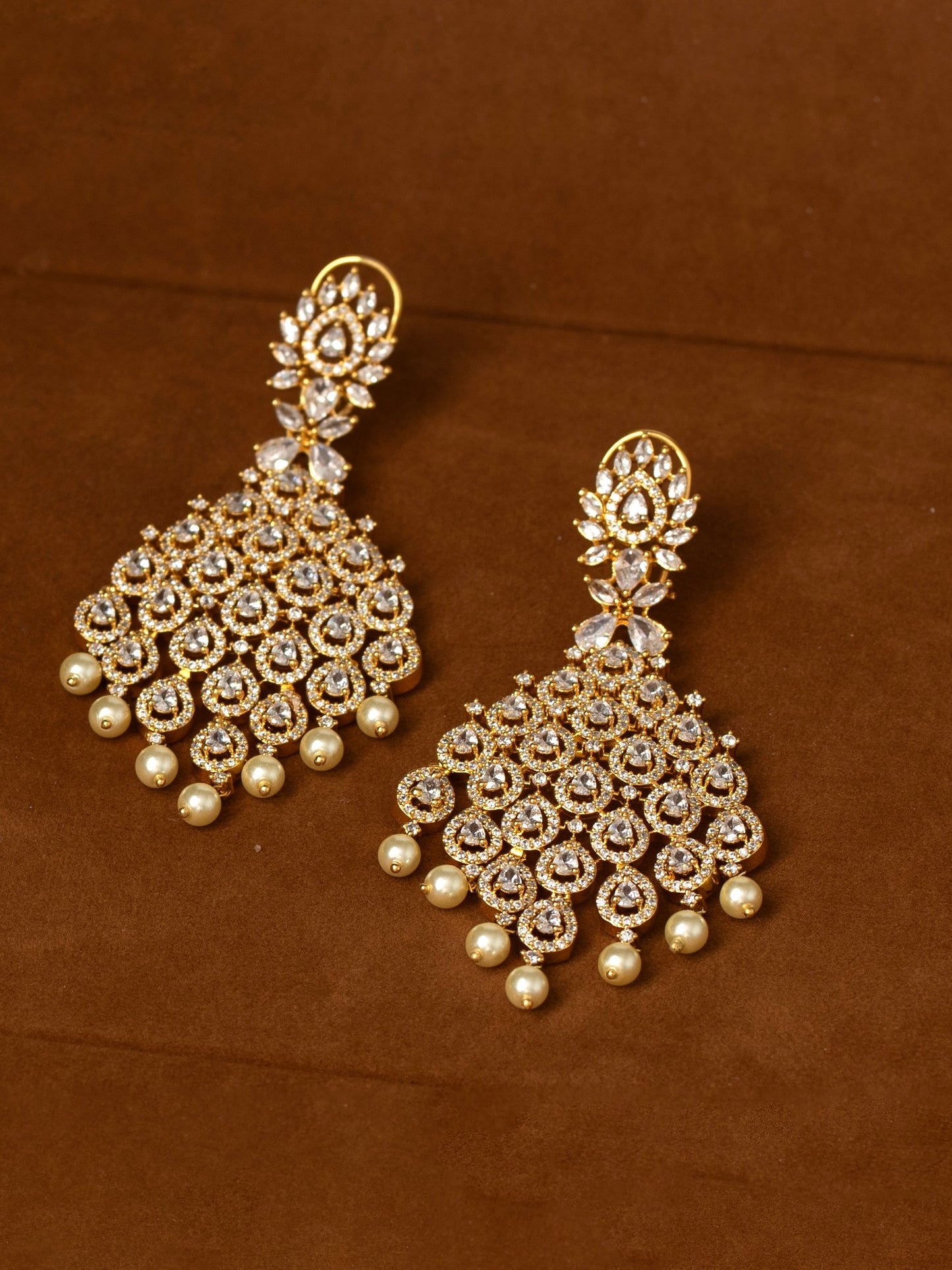 THE KAVYA LARGE TASSEL INDIAN EARRINGS