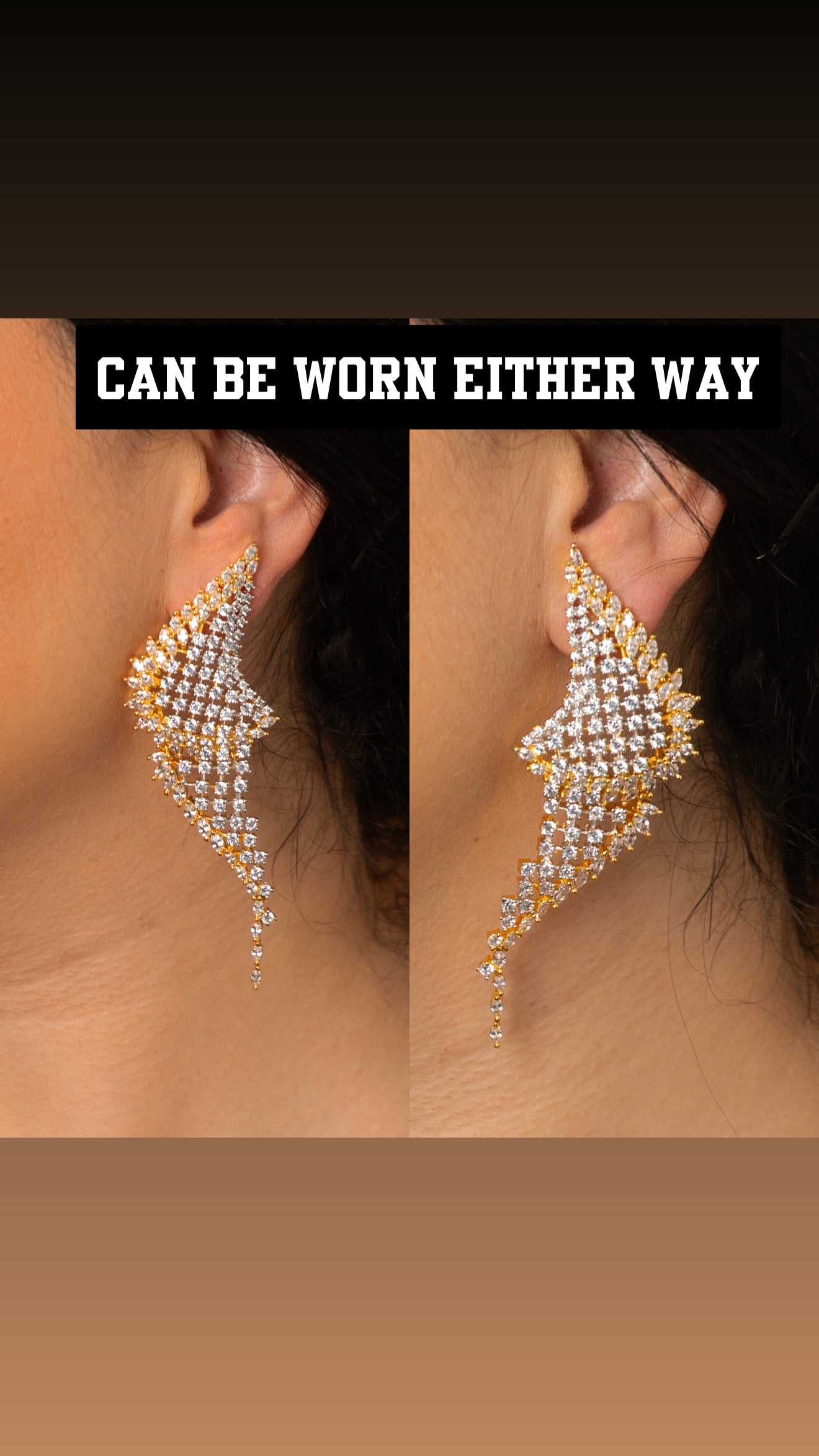 AVYAN LARGE CZ STUD EARRINGS