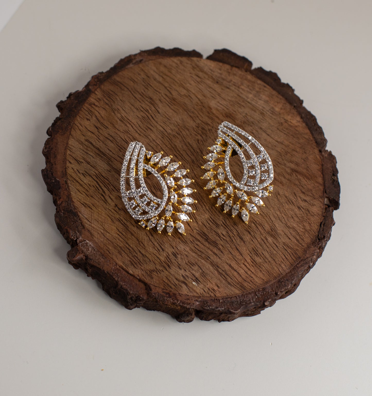 Leah Indian Stud CZ Earrings