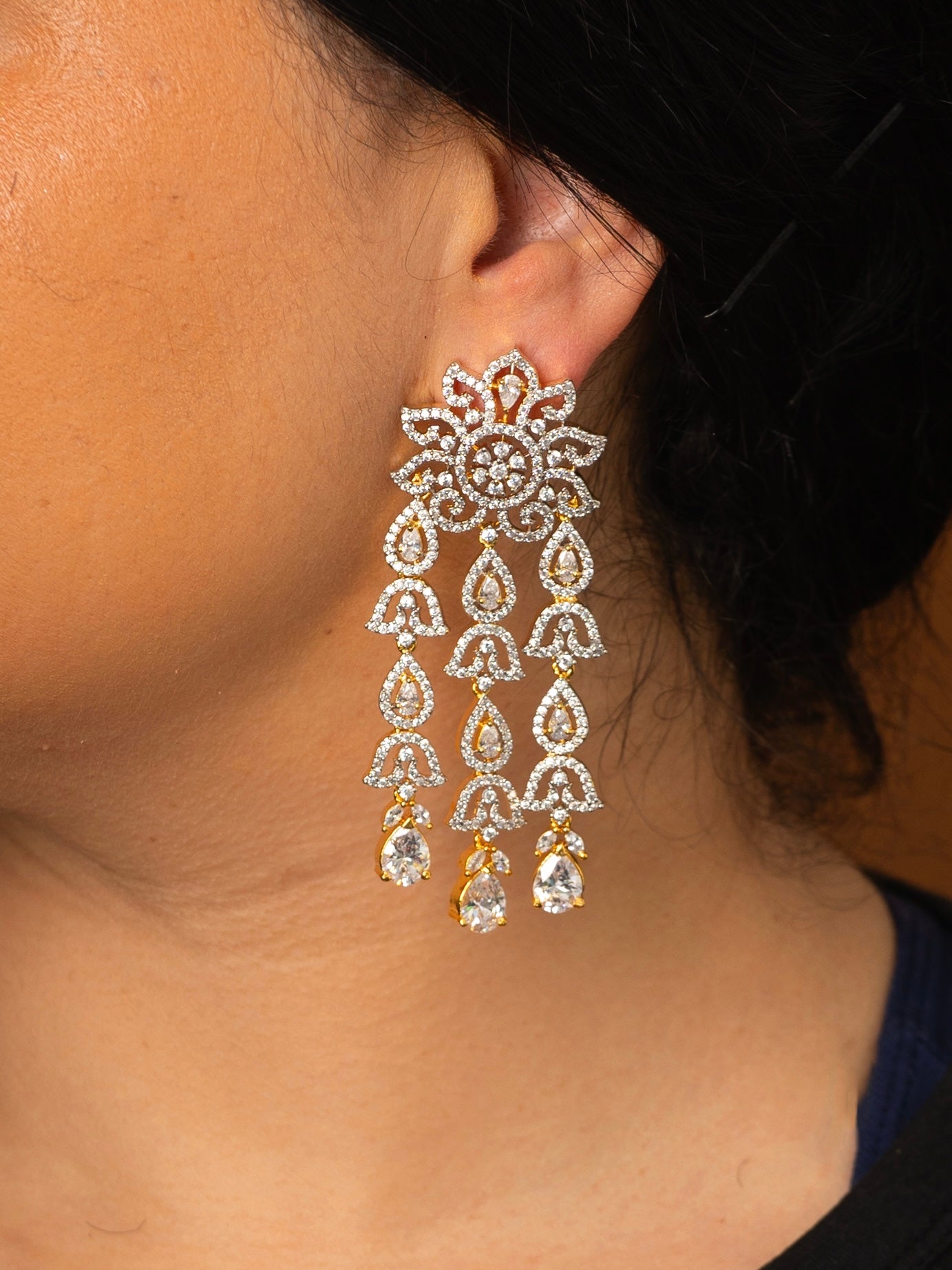 ILINA CZ Tassel Earrings