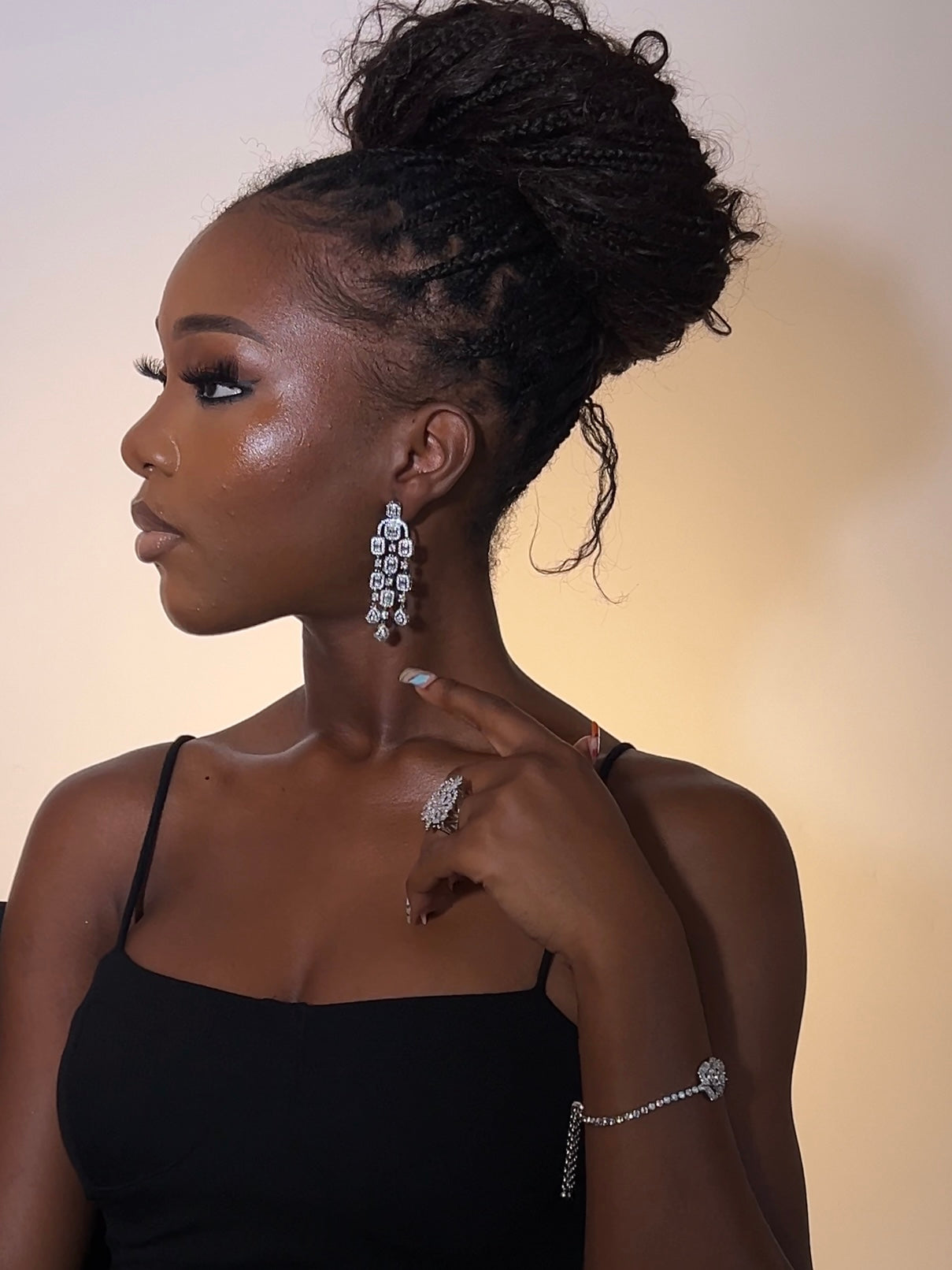 Shuna Chandelier CZ Earrings