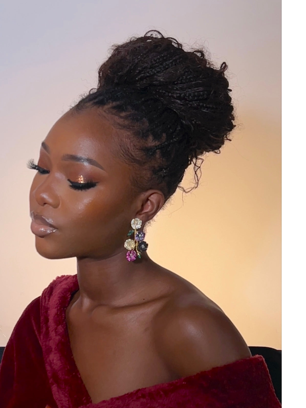 Rosalia Multi color floral earrings