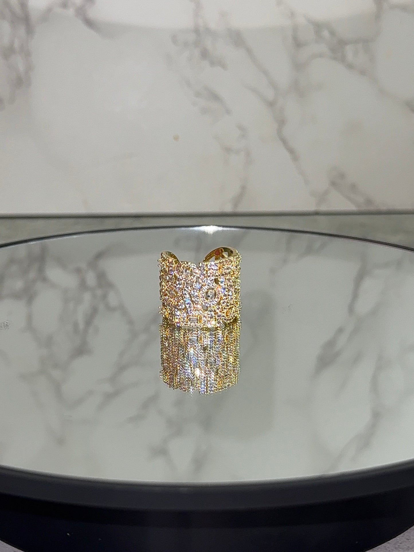 ⸻

CELESTE Radiant Luxe Pavé Statement Ring