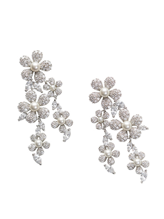 Émilienne Cz and pearls Earrings