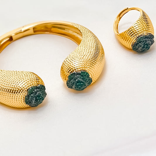 The Alba two pcs ring and bangle set