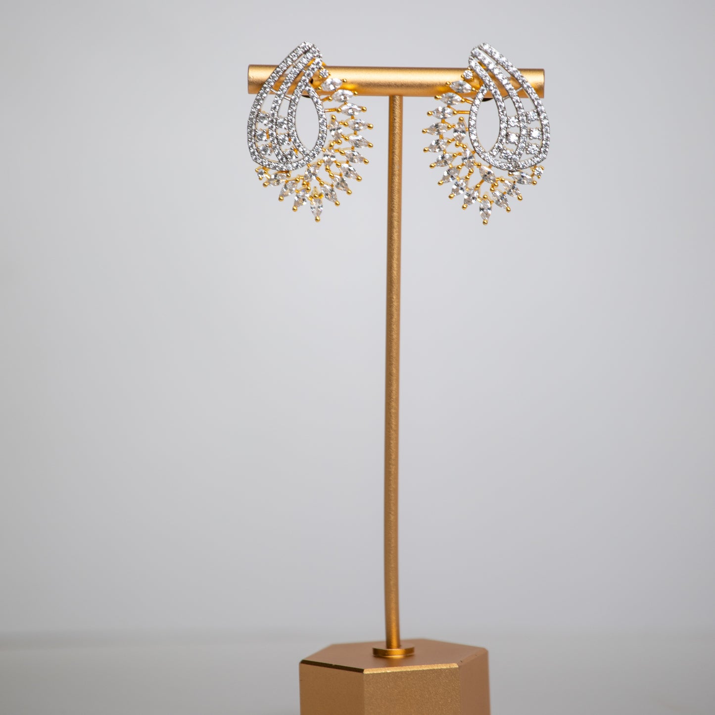 Leah  Indian Stud CZ Earrings