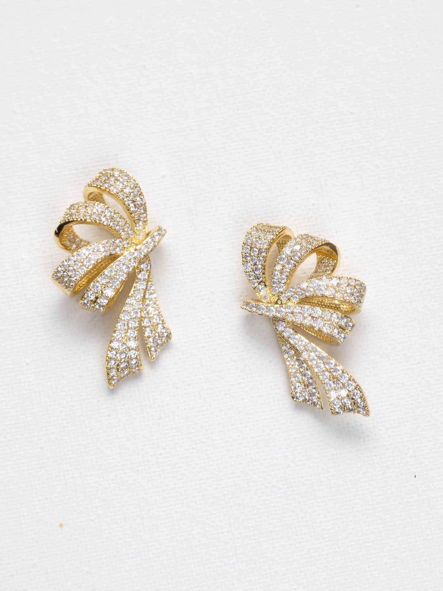 The COLETTE Bow Stud Cz Earrings