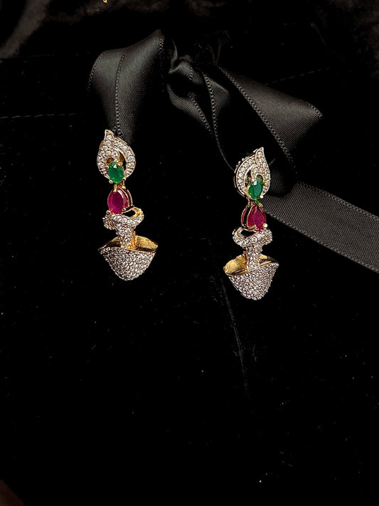 Ivet Indian Multicolor CZ Earrings