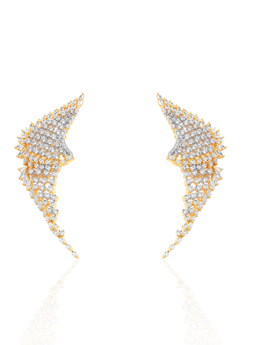 AVYAN LARGE CZ STUD EARRINGS