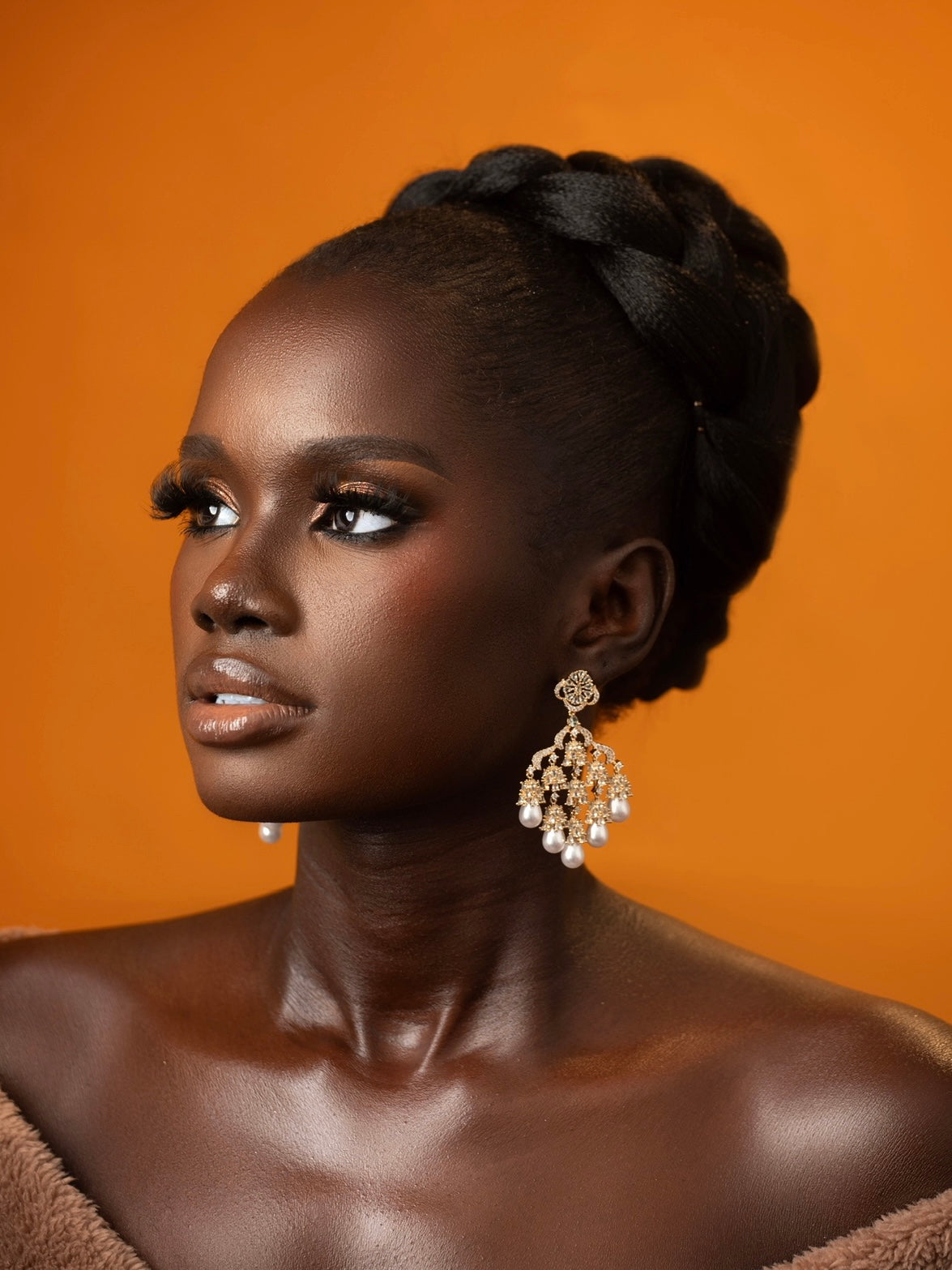 The Geneviève Cz and pearl Tassel Earrings