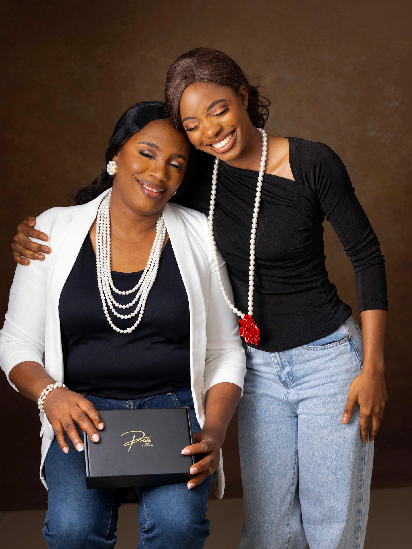 SARAFINA Pearl Statement Set – Handmade Layered Necklace & Earrings