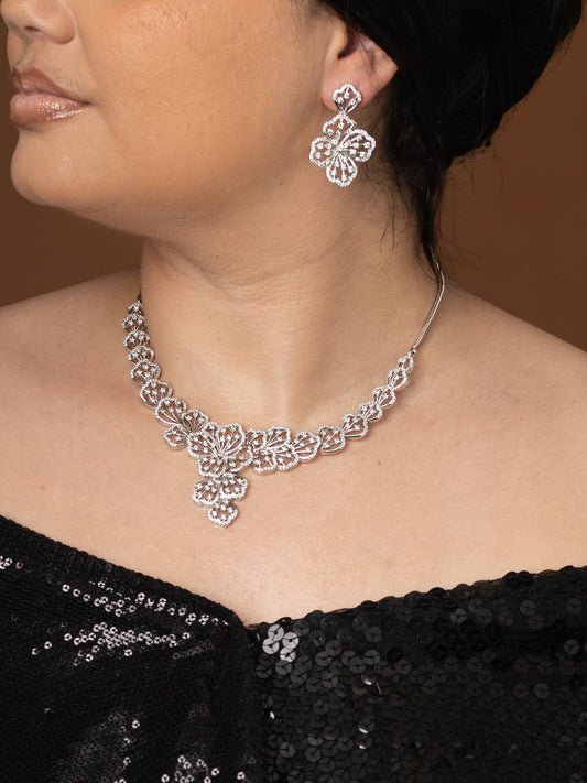 ZIYA CZ Earring and Necklace set