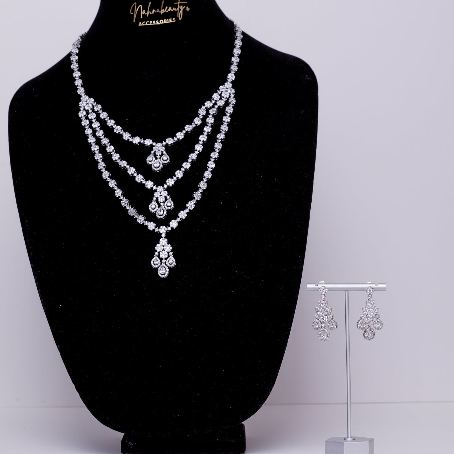 Lavina Indian Three Layer CZ set