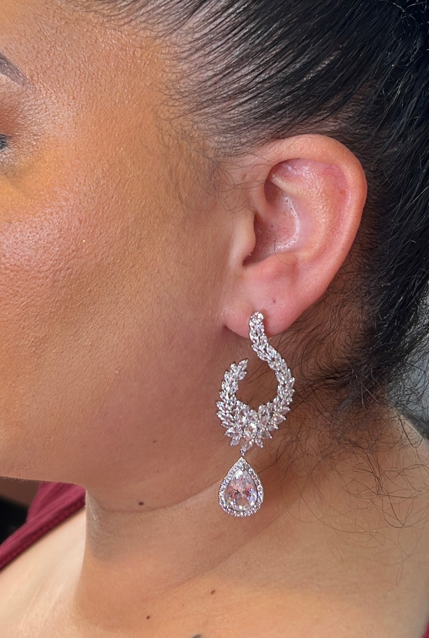 Natalia Drop CZ earrings