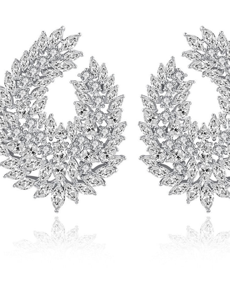 Imani CZ large Stud Earrings