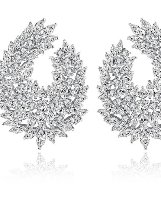 Imani CZ large Stud Earrings