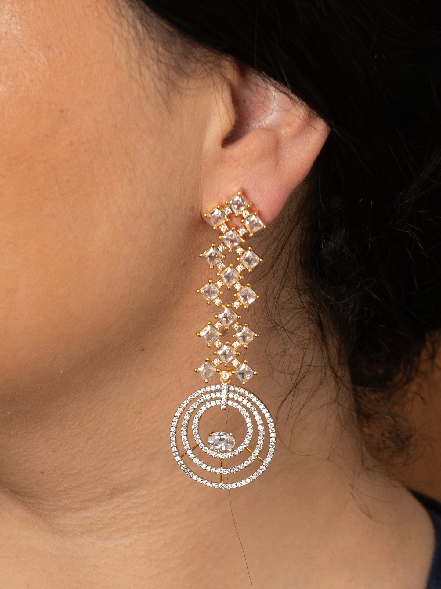CHARVI Long Cz Earrings