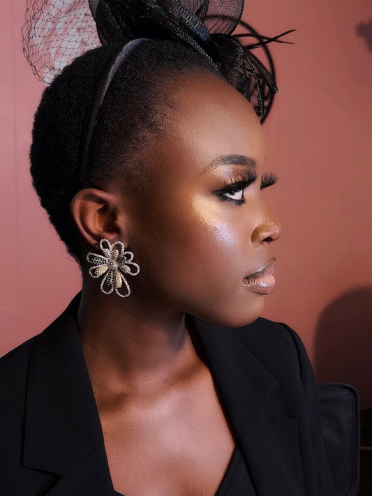 Emilia opulent large stud earrings