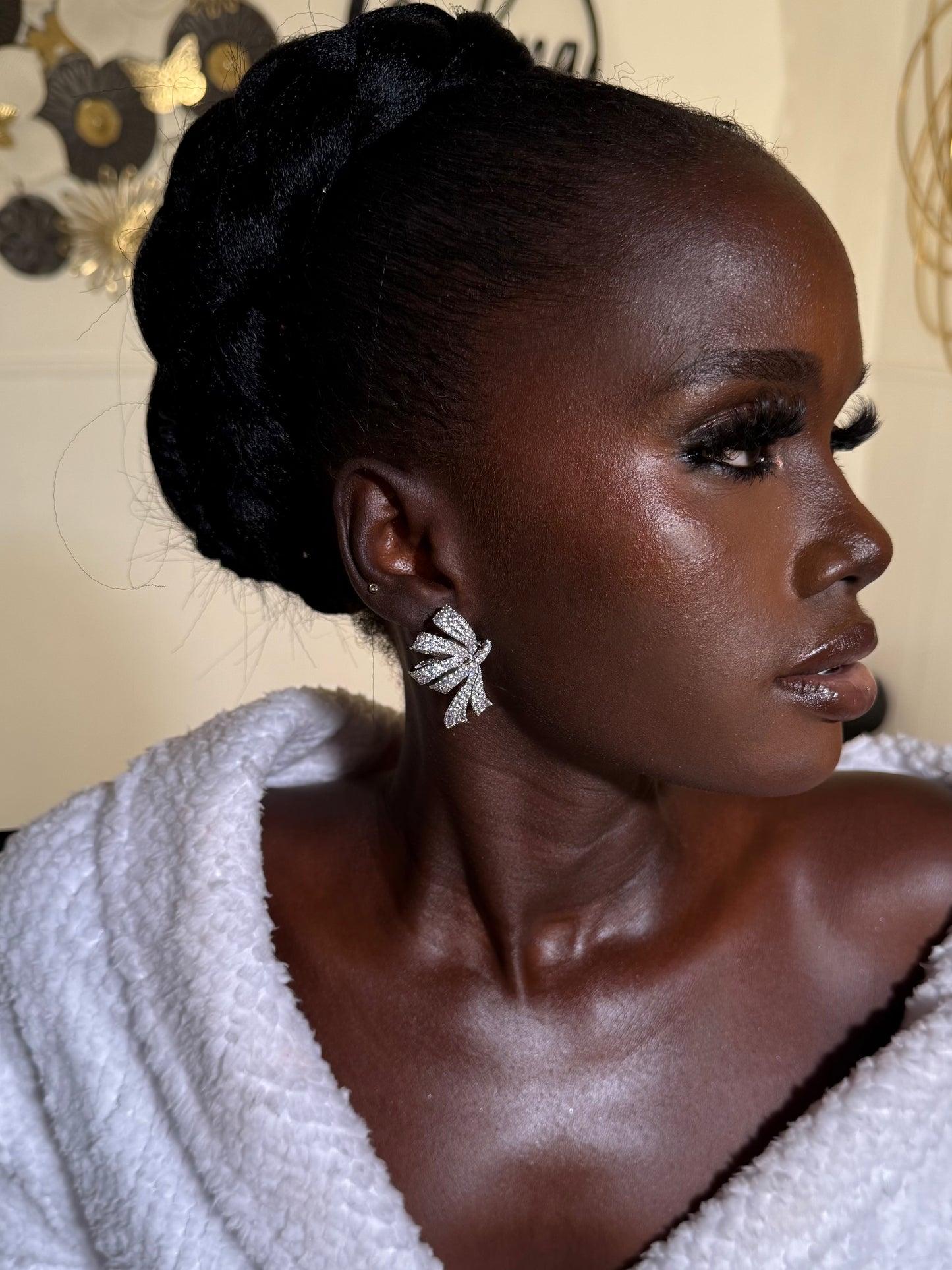 The COLETTE Bow Stud Cz Earrings