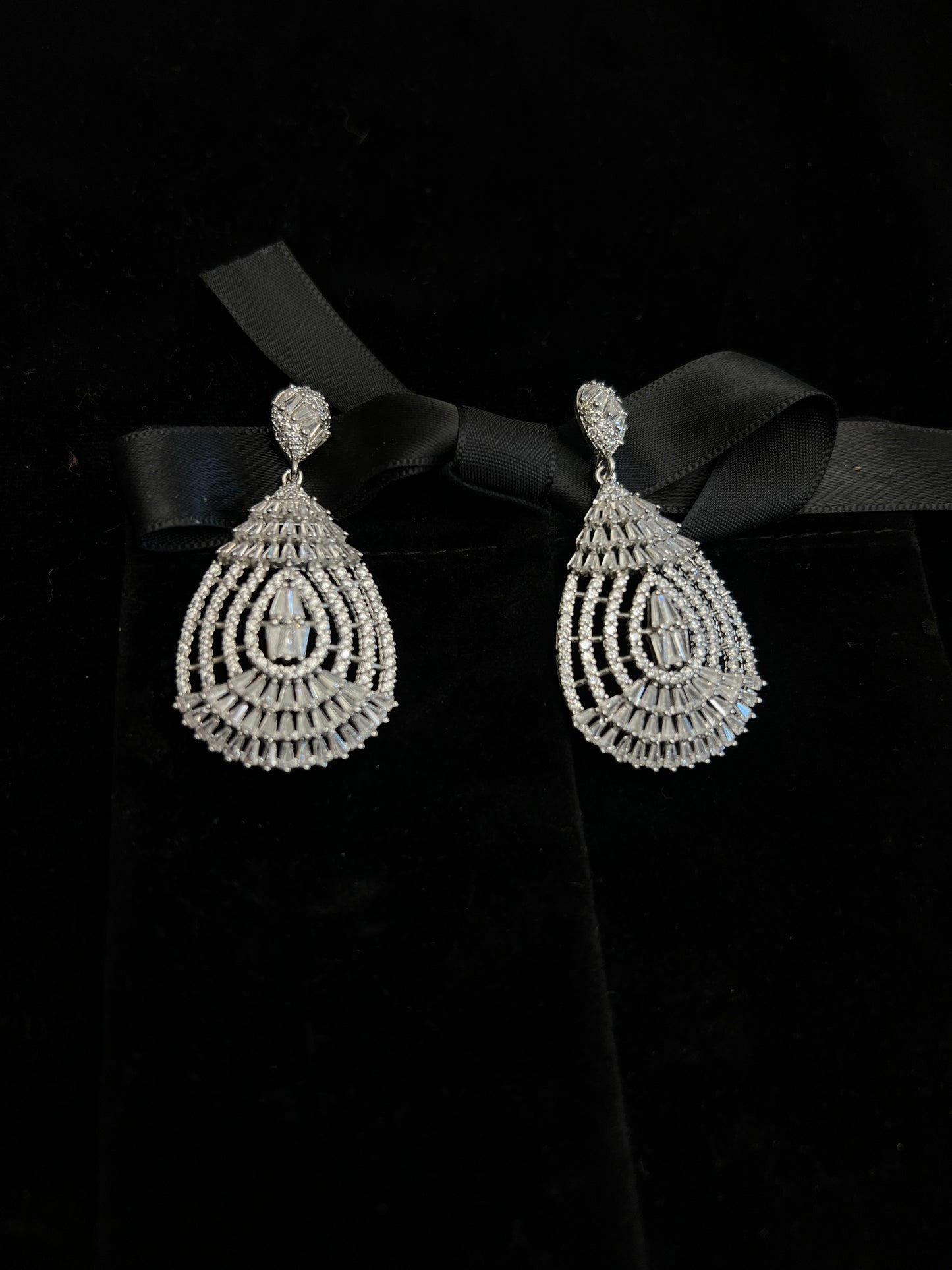 Andrea drop CZ earrings