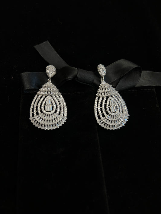 Andrea drop CZ earrings