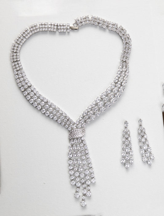 The CLAIRÈ Cz Necklace and Earrings set