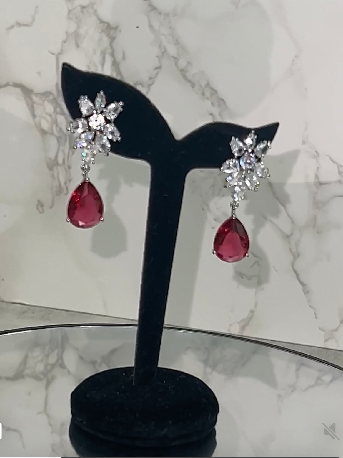 TEJ CZ drop earrings