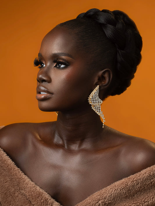 AVYAN LARGE CZ STUD EARRINGS