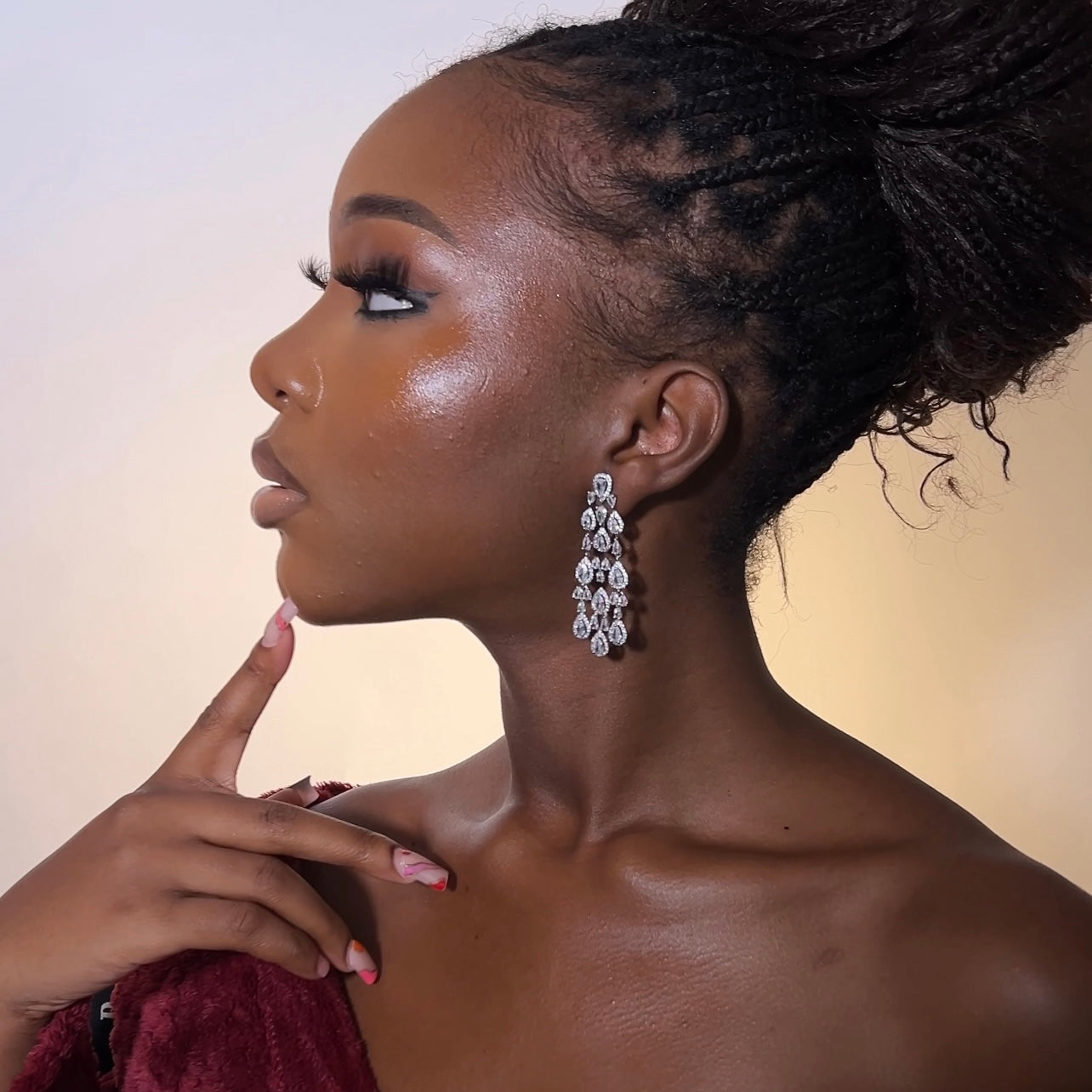 Salma Tassle CZ Earring