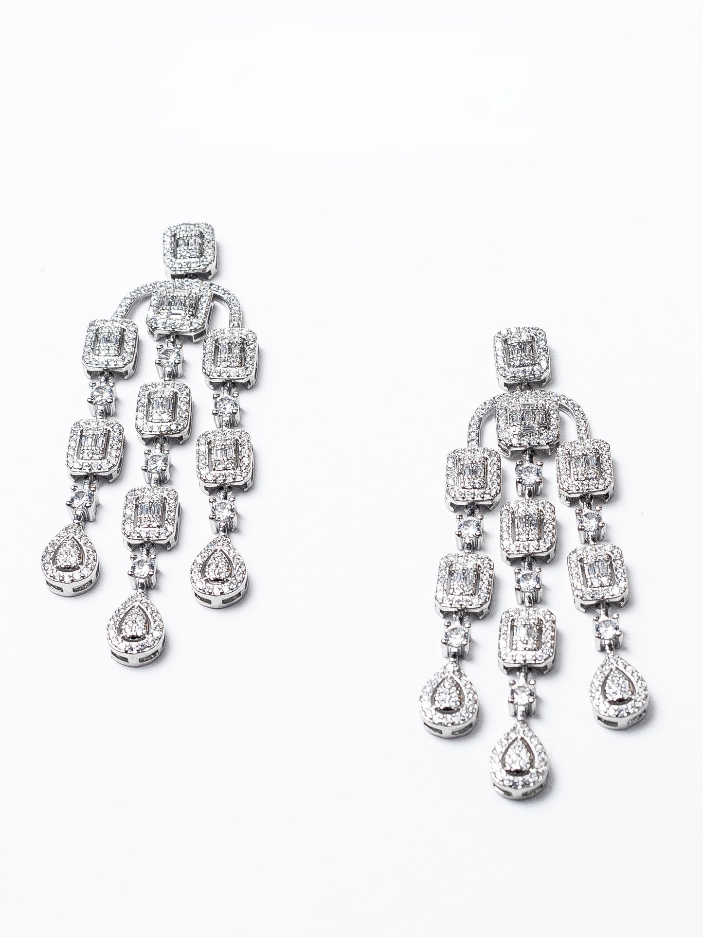 Shuna Chandelier CZ Earrings
