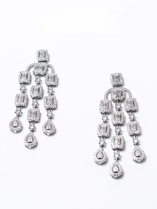 Shuna Chandelier CZ Earrings