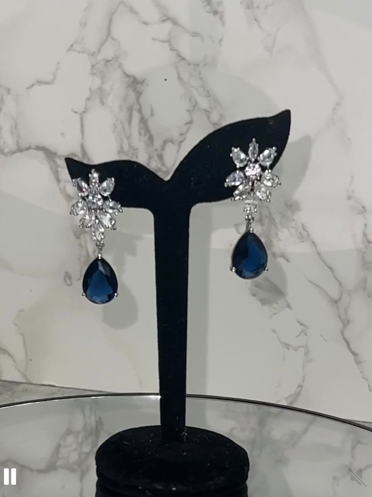 TEJ CZ drop earrings