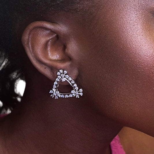 Rhea Indian CZ  Stud Earrings