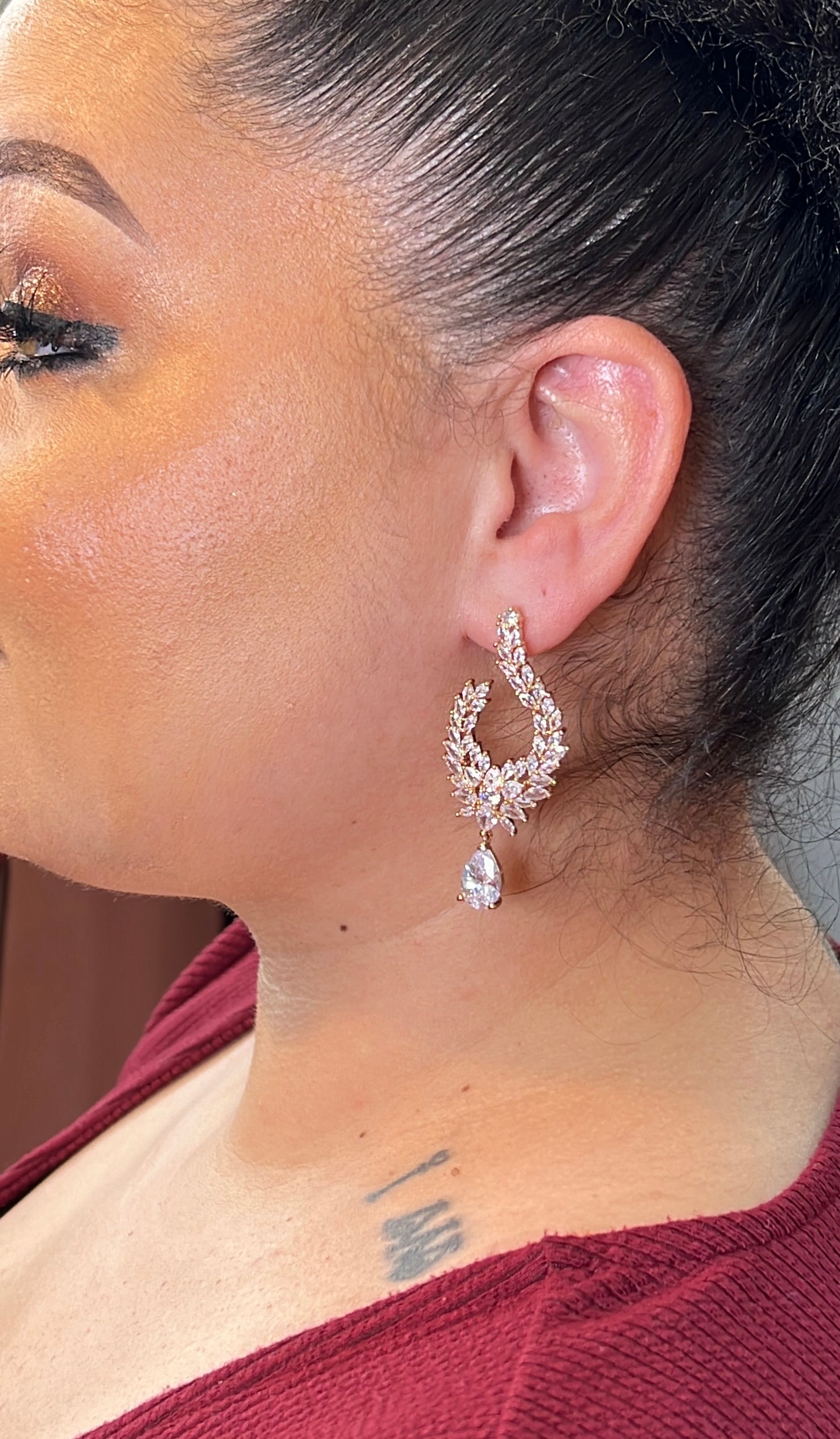 Natalia Drop CZ earrings