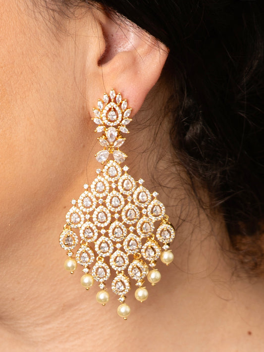 THE KAVYA LARGE TASSEL INDIAN EARRINGS