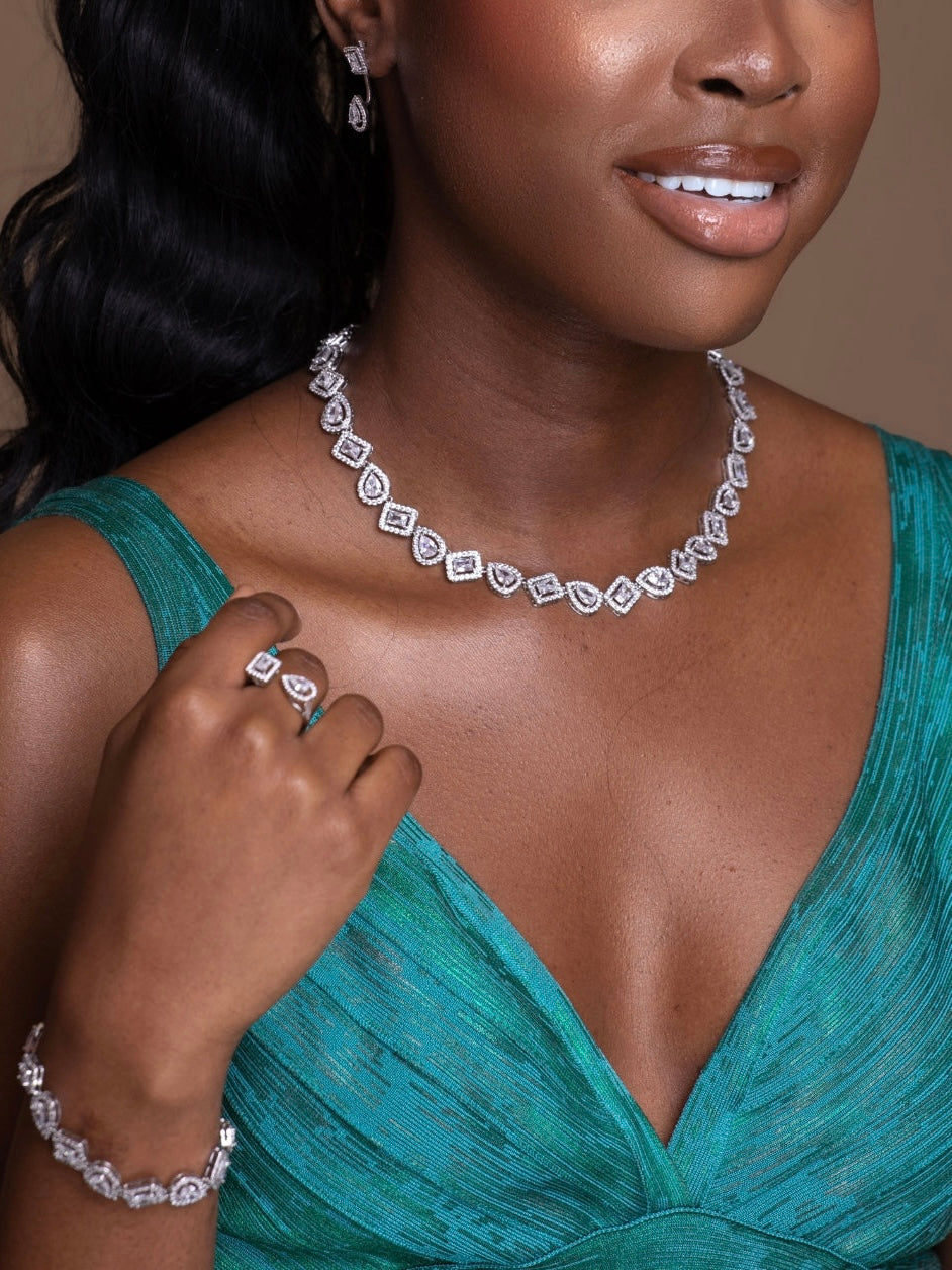 JENA 4PCS  Jewelry CZ Set