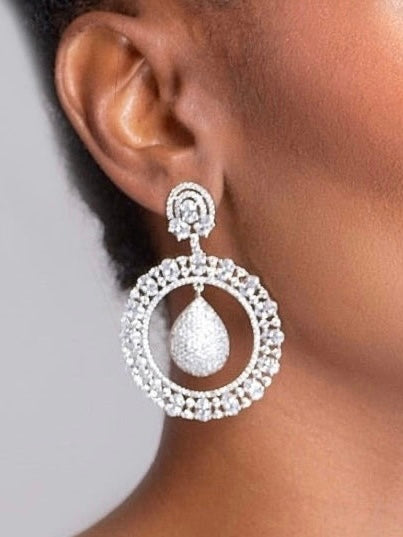 Evita  large round earrings