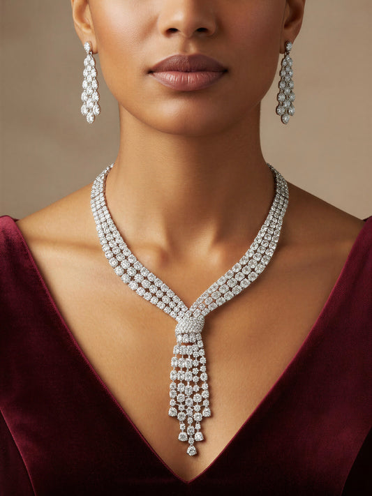 The CLAIRÈ Cz Necklace and Earrings set