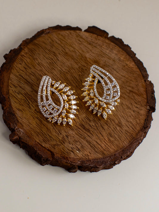 Leah  Indian Stud CZ Earrings