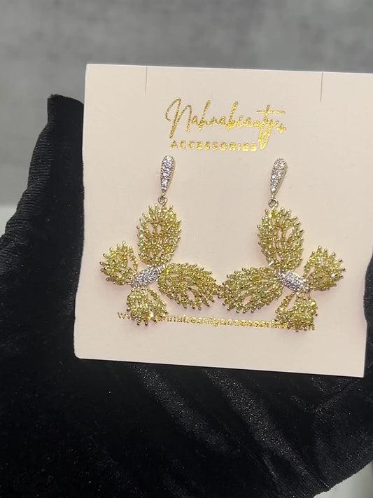 Yellow  Butterfly Earrings