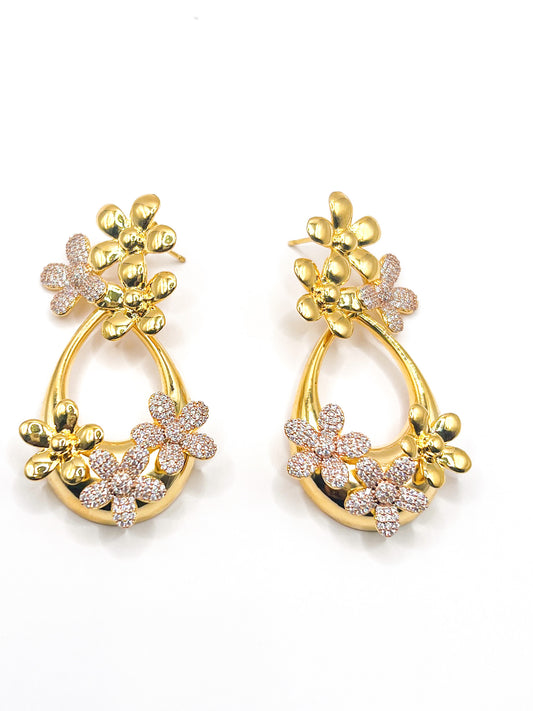 The MEENAH Stainless Steel Cz Earrings